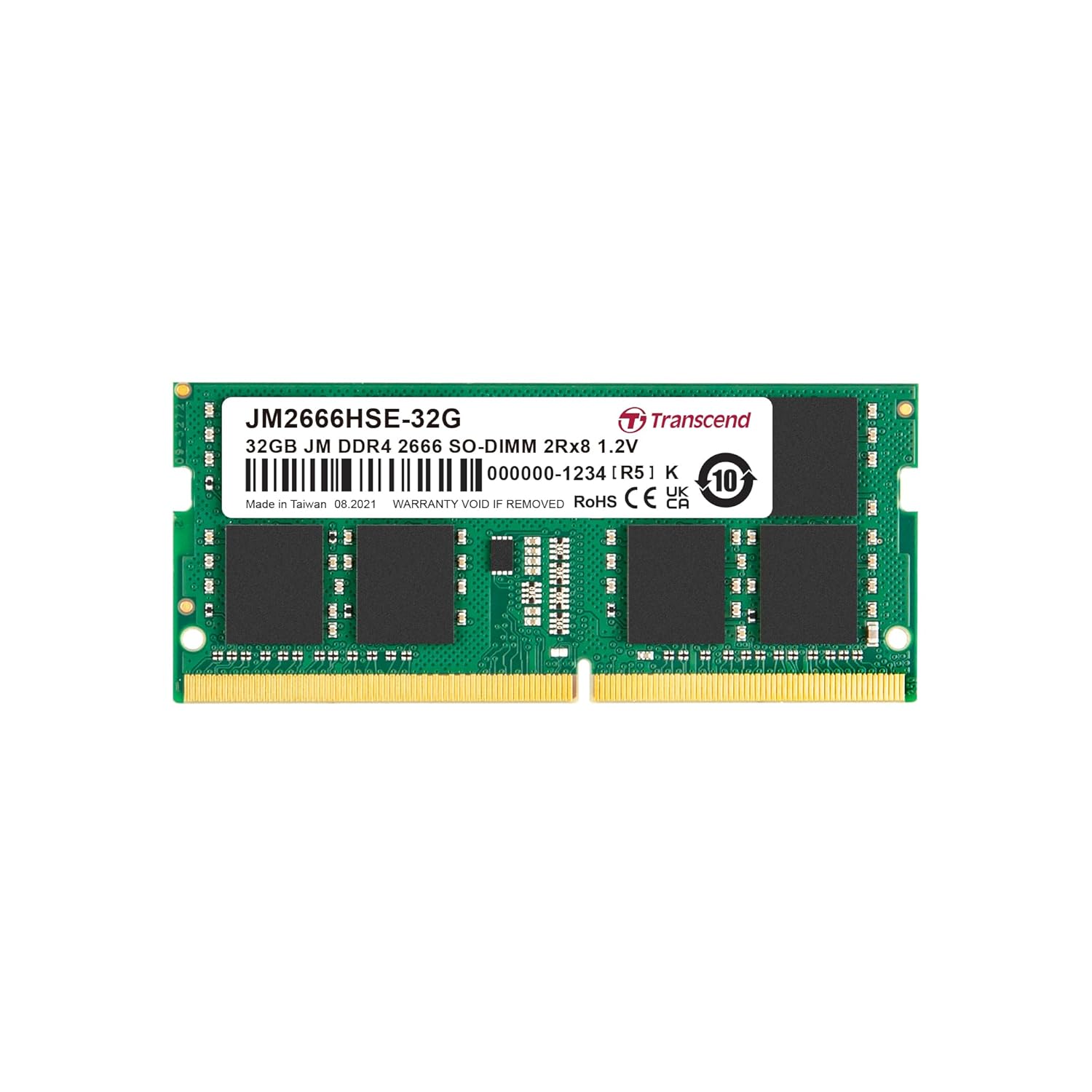 Transcend JetRam Memory DDR4 2666MHz SO-DIMM Laptop RAM | 2Rx8, CL19, 1.2V | 16GB, 32GB Transcend JetRam Memory DDR4 2666MHz SO-DIMM Laptop RAM | 2Rx8, CL19, 1.2V | 16GB, 32GB
